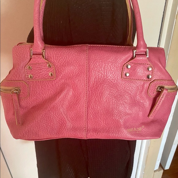 Pink and Tan Matt & Nat Satchel/Shoulder Bag - Picture 1 of 6